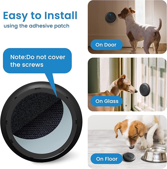 Dog Door Bell, Wireless Doggie Door Bell Operating at 1000 Feet with Chew Resistant IP65 Waterproof Touch Button, 32 Melodies