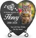 Pawfect House Pet Sympathy Gift, in Loving Memory Gifts for Loss of Cat, Pet Memorial Stones, Cat Memorial Gifts, Custom Grave Stones for Garden Decor