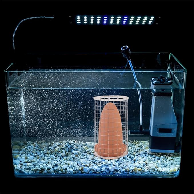 BESPORTBLE Discus Breeding Cone: Fish Breeding Cones Cave Ceramic Spawning Cave with Cage for Discus Fish Angelfish, 7.8 * 3inch
