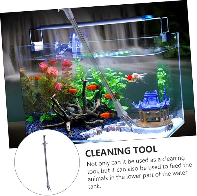 FRCOLOR 4pcs Water Plant Tweezers for Aquarium Cleaning Waterweed Planting Clips for Feeding Fish and Maintaining Aquatic Plants