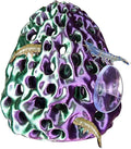 Shrimp Dome Hide, Shrimp Hides for Aquarium, Betta Fish Hideout with Suction Cup, Betta Habitat Tank Ornament Accessories, Aquarium Decor for Small Fish Guppy Hiding Resting (Green Purple)