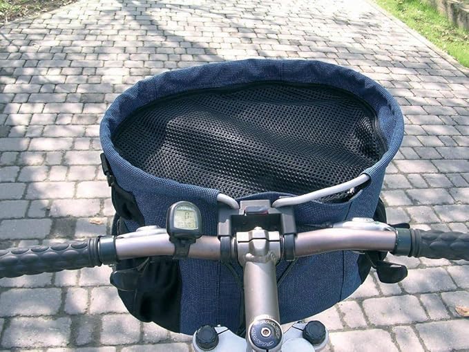 Walky Basket Pet Dog Bicycle Bike Basket & Carrier Easy Click Release Mounting- Up to 15lbs 15.5" Wide x 10" Depth