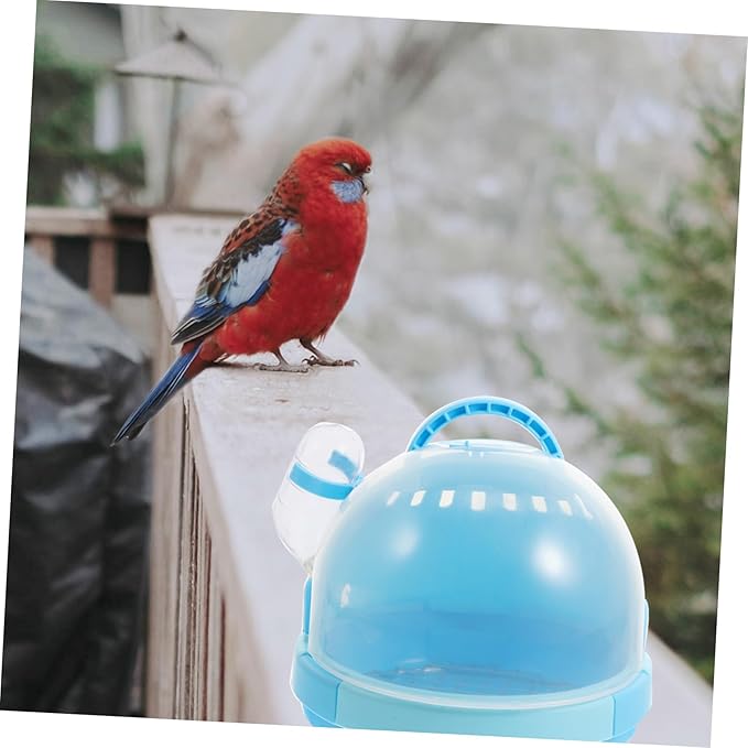 Portable Handheld Pet Bird Carrier Cage with Ventilated Design for Parrots and Small Birds Lightweight Travel Cage for Walking Grooming and Vet Visits Includes Galvanized Mesh Pad