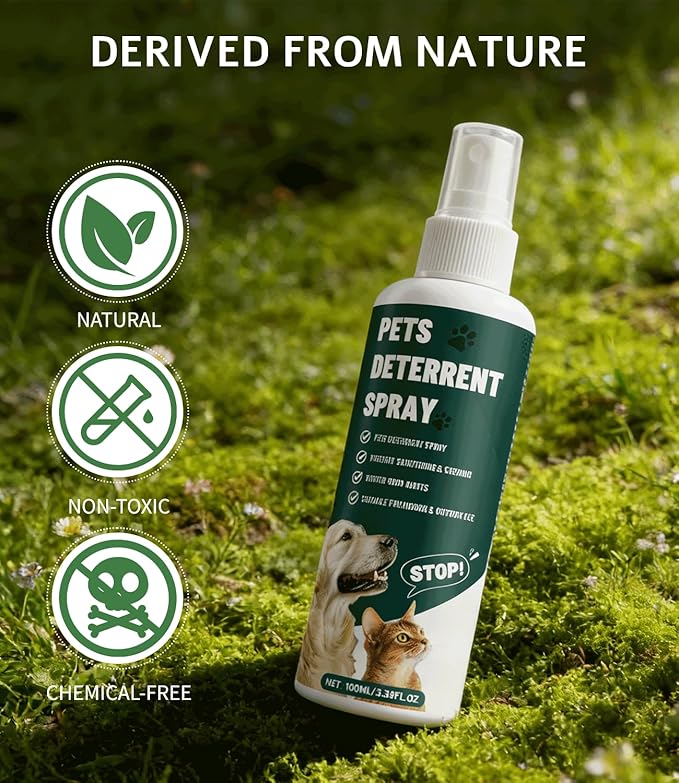 Effectively - Cat Deterrent Spray, No Scratch Spray for Cats - Eco Friendly, Prevents Cats from Damaging Furniture and Fabrics, Cat Training & Behavior Aids Spray, Indoor & Outdoor Use