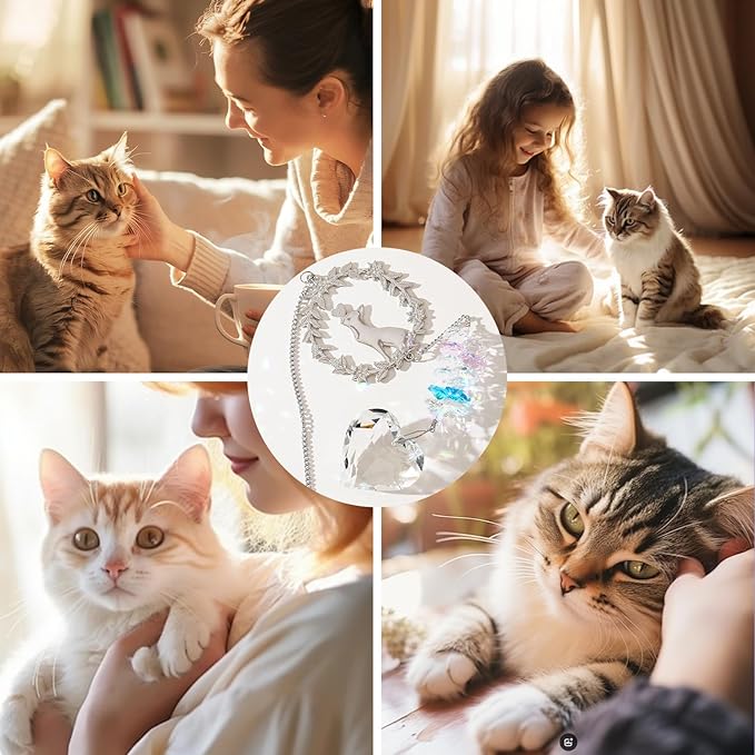 Cat Memorial Suncatcher Gifts, Thoughtful Pet Sympathy for Remembrance Bereavement Grief Bereavement Miscarriage