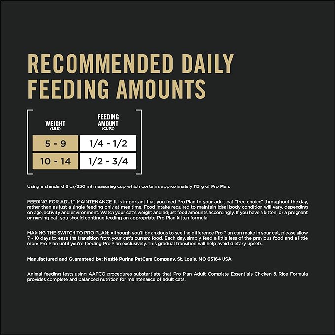 Purina Pro Plan High Protein Cat Food With Probiotics for Cats, Chicken and Rice Formula - 7 lb. Bag