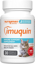 Nutramax Imuquin Health Supplement Powder for Cats, with Beta Glucans, with Astaxanthin, 30 Sprinkle Capsules