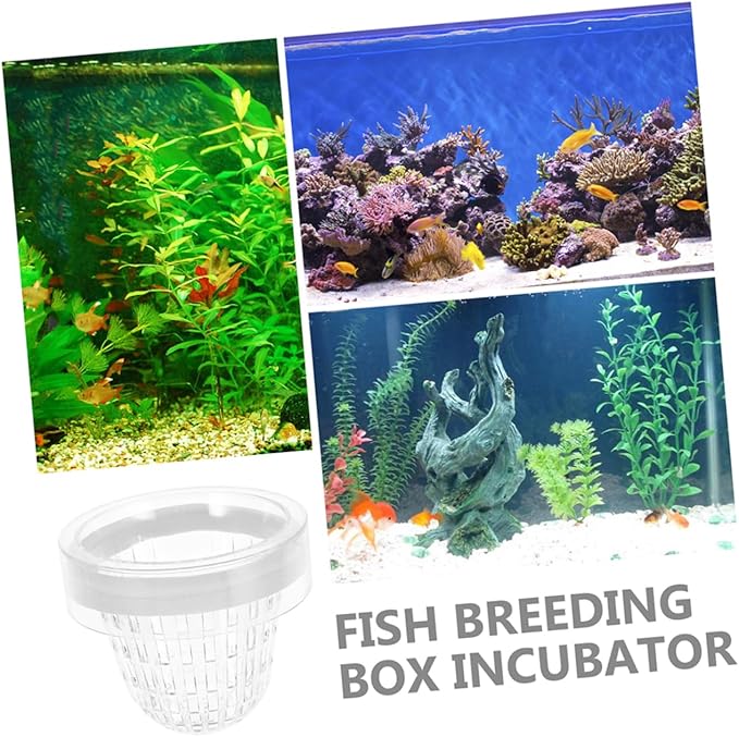 HEMOTON 2pcs Aquarium Fish Breeding Box Isolation Hatchery for Guppies Floating Design Easy Installation Versatile for Fish Tank