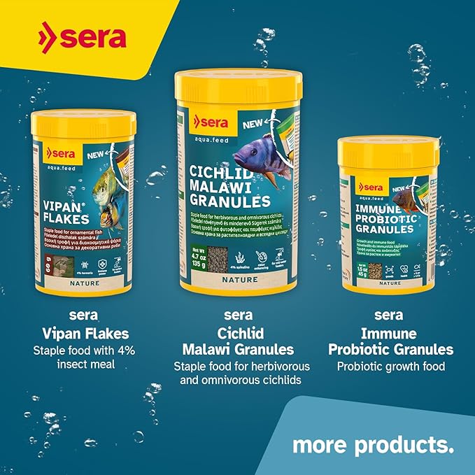 Sera O-Nip Stickies 100 Tabs 2.1 oz | Complete Feed for All Ornamental Fish | Adhesive Tablets Stick to The Aquarium Glass | High Protein | No Dyes & Preservatives | with Bloodworms, Krill & Tubifex