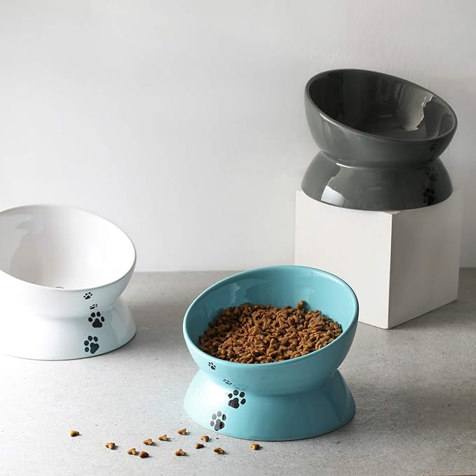 Y YHY Cat Bowls,Grey