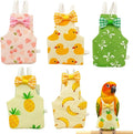5-Piece Set with Cherry,Bird Diaper, Chicken Diaper, Chicken Diapers for Indoor Chickens, Pineapple, Yellow Duck, Banana, and Bow Designs, Soft Fabric