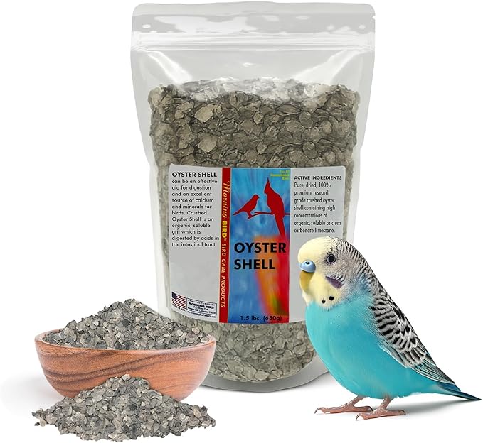 Morning Bird Oyster Shell for Birds 1.5 lbs - Natural Calcium Supplement – Sustainably Harvested from California Coast - Easy Add to Favorite Mix - Safe Year-Round Bird Food Additive