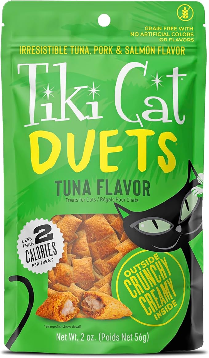 Tiki Cat Duets Cat Treats, Tuna Flavor, 2 oz. Pouch (8 Count)