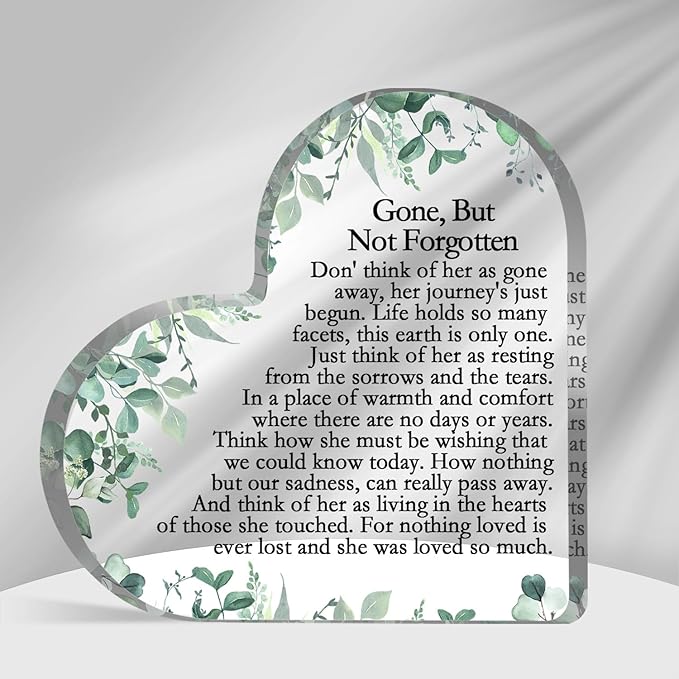 Sympathy Memorial Gifts for Loss Loved One, Father Mother Bereavement Remembrance Sign, Condolence Paperweight Keepsake, Funeral Grief Memorial Decor for Table Desk Home