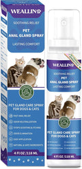 Anal Gland Spray for Dogs Cats - Fast Anal Gland Relief Stops Scooting & Itching Odor Elimination Anti Itch Dog Spray Pain Relieving Safe for All Animals - 4.06 FL OZ