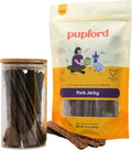 Pupford Pork Jerky for Dogs & Puppies, All-Natural, Healthy Dog Treats, No Fillers, Made in USA (10 oz)
