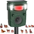 Solar Ultrasonic Animal Repellent, Multi-Modes Deer Repellent Devices,Cat Deterrent Outdoor, Squirrel Raccoon Dog Deterrent with Motion Sensor & Ultrasonic Waves for Garden Yard 1PC Green