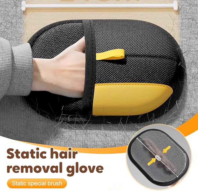2025 Thickened Strong Pet Hair Removal Glove for Cats & Dogs, Electrostatic Gloves for Pet Grooming, Reusable Quick De-Shedding Gloves for Couch, Clothing, Carpet, Furniture, Car Seats (2pcs)