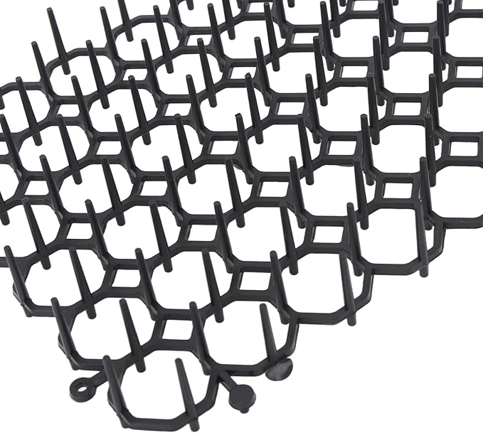 12Pcs Cat Deterrent Mat, Anti Cat Dog Network with Spikes, Indoor Outdoor Training Plastic Spike Mat for Keeping Away Cats Dogs, Protecting Plants Furniture Cars Sofas