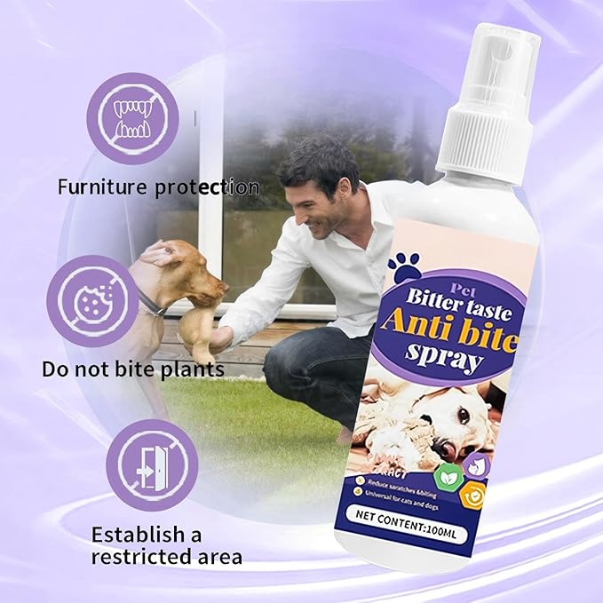 Anti-chew Spray For Dogs And Cats, Cat Deterrent Spray, With Natural Ingredients, Aid To Stop Chewing, Licking & Marking, Licking & Marking, Dog Deterrent Sprays For Furniture Protection 100 ML