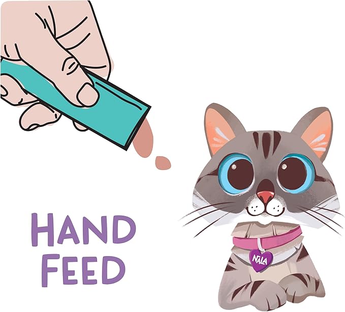 LOVE, NALA Digestive Health Chicken + Prebiotic Mousse Cat Treats – Lickable Squeeze-Up Puree, Topper or Treat – Grain-Free, 24 Pack – Human-Grade Protein, Non-GMO, No Artificial Additives