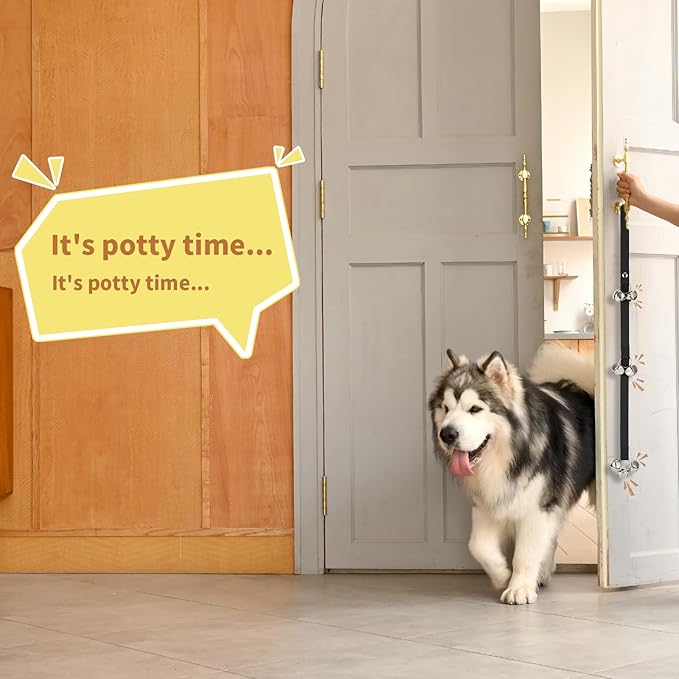 Dog Door Bell for Potty Training/to Go Outside, Hanging Puppy Bells for Puppies Doggy Doggie Poochie Pooch Pet Cat, Length and Height Randomly Adjustable