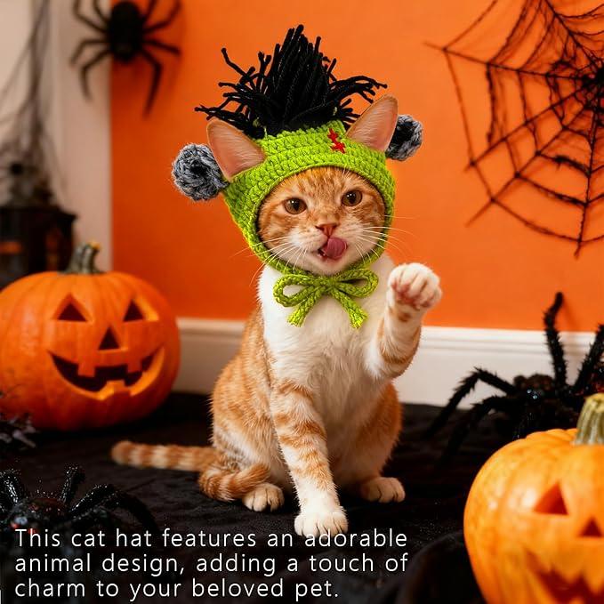 Cute Cat Hat Suitable for 5-16 lbs - Kitten Outfits Head Circumference 11" or Less cat Costumes for Cats only
