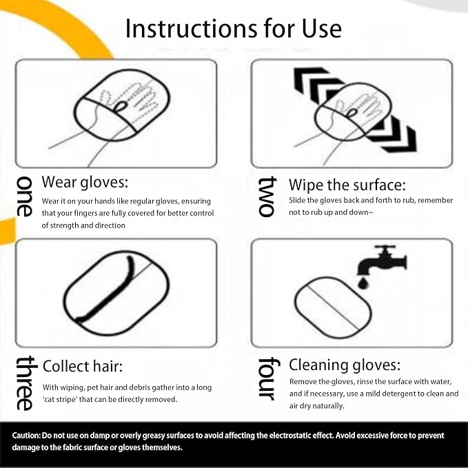 Veri dian Pet Hair Removal Glove for Dogs and Cats, Efficient Deshedding Brush Glove for Grooming, Cleaning Furniture, Couch, Car Seats, Reusable Pet Hair Remover Tool for Short Long Hair Pets