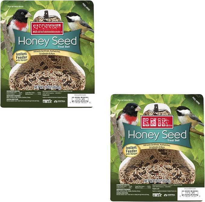 KayteeHoney Bird Seed Treat Bell Size 1 lb (Pack of 2)