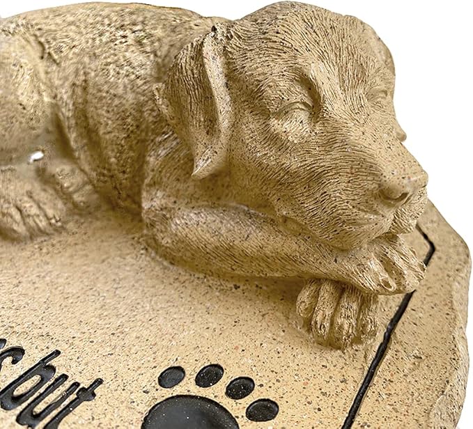 Lily's Home Pet Memorial Stone - Cat or Dog Grave Marker - Durable Waterproof Garden Memorial Stone for Indoor and Outdoor Use - Sympathy Gift for Pet Loss - Dog
