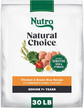Nutro Natural Choice Senior Dog Food Dry Recipe, Chicken and Brown Rice Recipe, Dry Dog Food, 30 lb. Bag