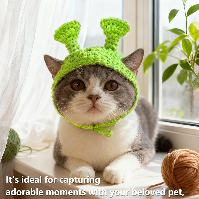 Cute Cat Hat Costume Suitable for 5 to16 lbs - cat Hats for Cats only Head Circumference 11" or Less Kitten hat pet Photography Outfits
