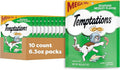 Temptations Cat Treats, Classic Crunchy and Soft Cat Treats, Seafood Medley Flavor, 6.3 oz. Pouch (Pack of 10)