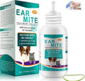 Ear Mites Clean for Dogs & Cat, with Aloe Vera, Cleaner on Contact & Soothes Itching, Vet-Recommended Formula for Pets Ear Cleaning, Fast-Acting