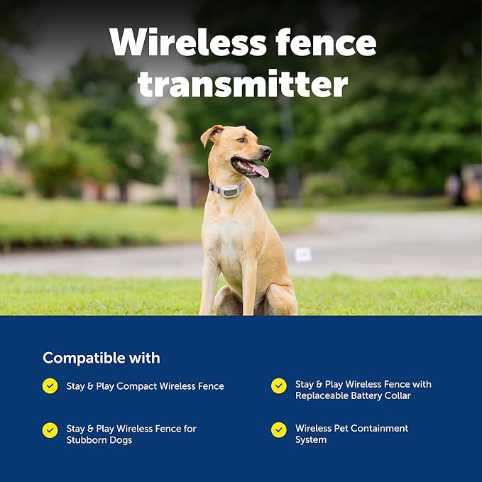 PetSafe Stay & Play Compact Wireless Fence Extra Transmitter Only - Adds Up to 3/4 Acre to Stay & Play Wireless Fence or Pet Containment System