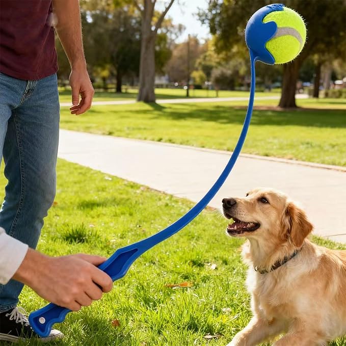 3 PCS Pets Dog Ball Launcher Set with Balls and Launcher, Ergonomic Tennis Ball Thrower for Dogs, Pet Supply