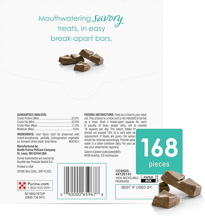 Fancy Feast Purina Limited Ingredient Cat Treats,Savory Cravings Tuna Flavor - 3 oz. Box,(Pack of 2)