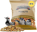 Armstrong Wild Bird Food Shelled Peanut Halves Bird Seed, 8 Pounds - for Downy Woodpeckers, Red-Breasted Nuthatches and Black-Capped Chickadees for Outside Feeders