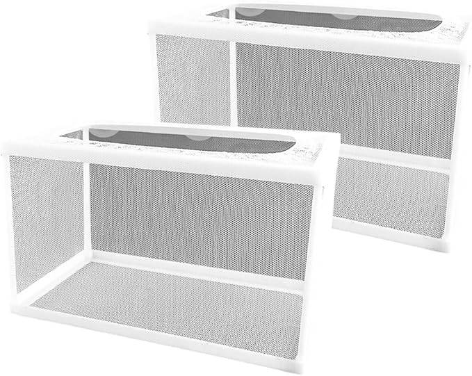 2Pcs Aquariums Breeding Tanks with Secure Suction Cup Baby Fish Insulated Net for Fry and Shrimp Spawning Hatching Spawning Box for Aquariums Baby Fish