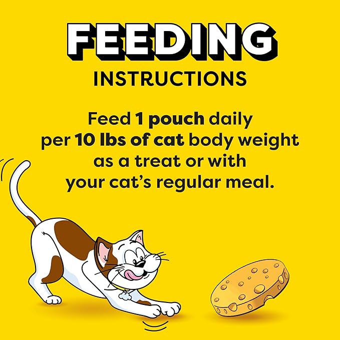 Temptations Creamy Puree Squeezable Lickable Cat Treats, Wet Cat Treats with Cheese, 0.42 oz. Tubes, 4 Count, Pack of 11 (44 Total)
