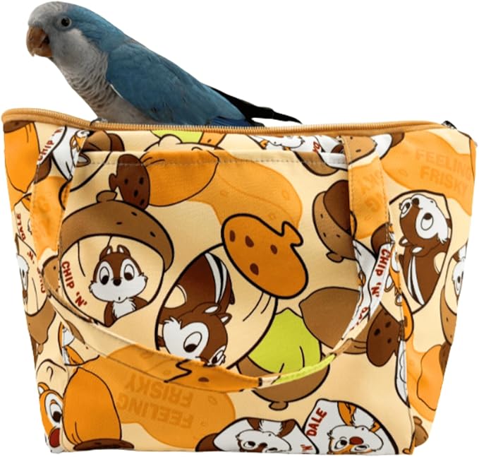 Warm Bird Carrier Bag for Winter Shoulder/Hand Bag Outdoor Portable Travel Carrier with Air Holes for Parakeets Lovebirds Conures Quarkes Caique (Yellow,Large)