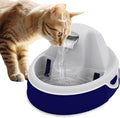 Aqua Flow Premium Pet Water Fountain - Automatic Dispenser Drinking Bowl for Cats and Dogs - Anti-Hair Drainage System - Replaceable Filters - Ideal for Multiple Pets - 52 up to 120 fl oz