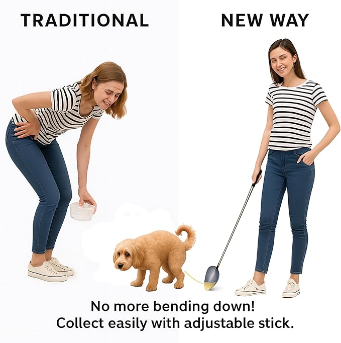 Dog Urine Catcher, Urine Collection Kit for Dogs and Cats with Telescopic Handle, Reusable for Vet Visits or Home Testing