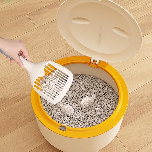 Indoor Cats Litter Trash Can with Enclosed Structure Press Type Lid for Effective Management and Convenience Pet Waste Container