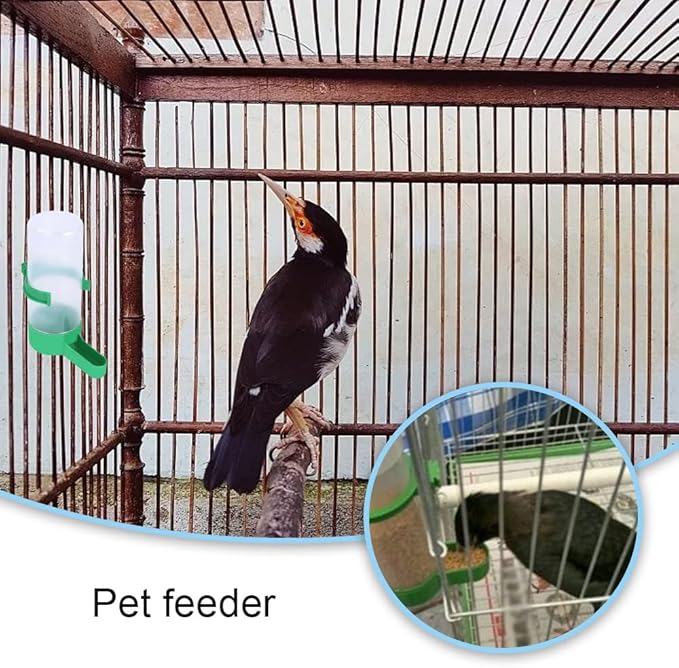 4 Pack Plastic Bird Water Dispenser Automatic Bird Cage Water Dispenser Food Drink Bowl for Cage Aviary Parrots Budgie Cockatiel Lovebirds 60ml Lovebirds