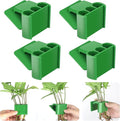 3 Holes Upgraded Aquatic Plant Cup Aquarium Plant Holder for Tank,Aquascape Accessories Decorations- Green 4 Pcs