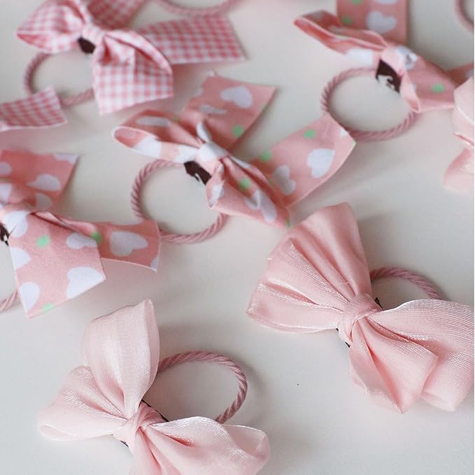 Dog Hair Bows, 20pcs Cute Mixed Styles, Puppy Hair Accessories, Rubber Bands, Handmade for Yorkie, Girl Dogs