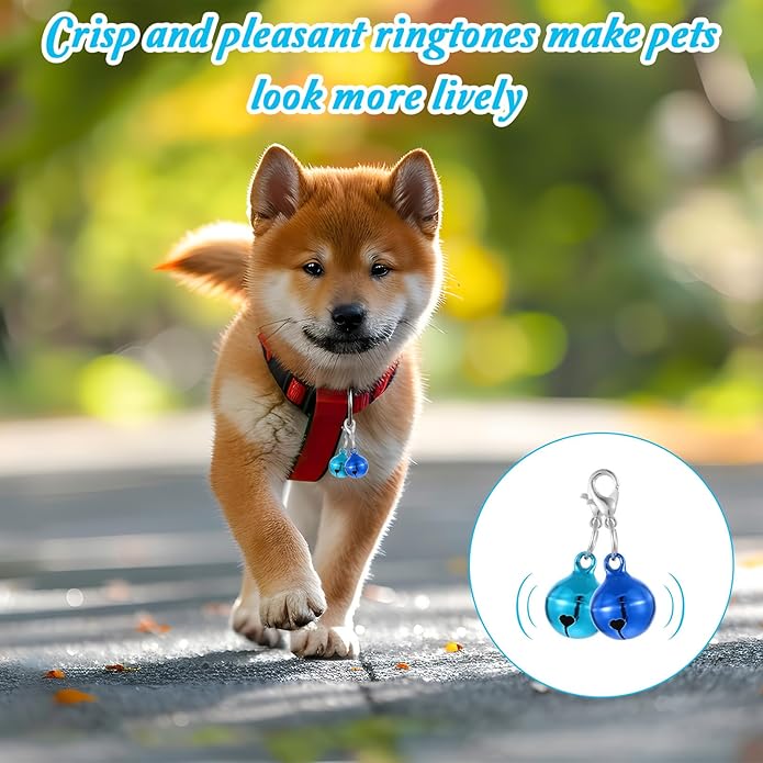 10 Pcs Bell for Dog Collar Pet Cat Dog Collar Bells with Loud Crisp Sound Small Round Small Pets Pendant Pet Bell Gift Charms Anti-Lost Training Bells for Collars Suitable for Pets Pendant Accessories