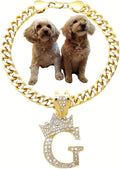 Initial Letter Cuban Chain Dog Chain Pet Chain Pet, Cat, Puppy Necklace (G, 10")