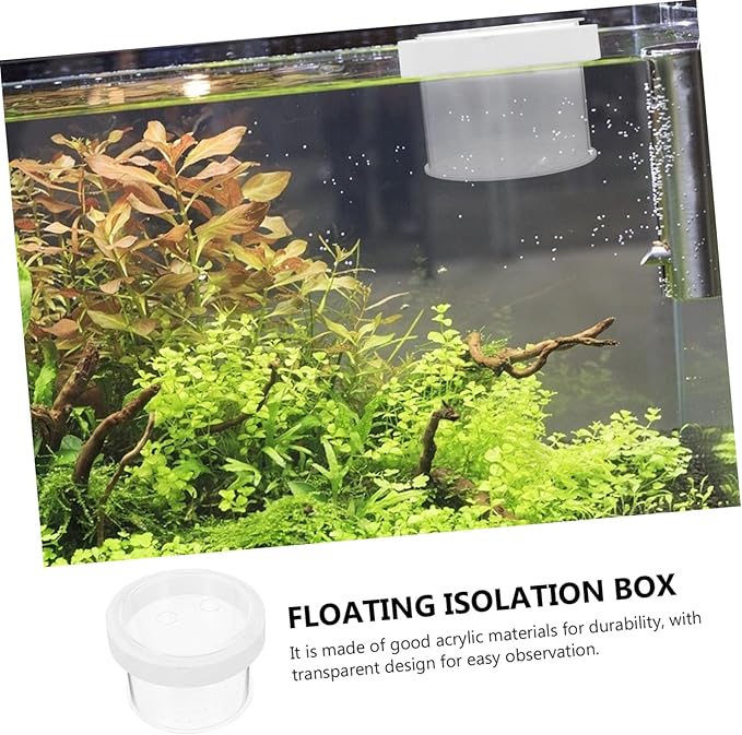Didiseaon 3pcs Floating Acrylic Fish Breeding Box Fish Tank Isolation Container for Small Easy to Remove Water Quality Friendly Cover